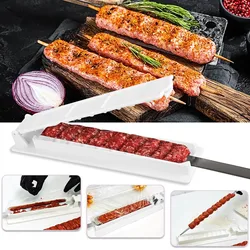 Quick BBQ Meat Skewer Machine Reusable Easy Kebab Press Mould Maker Kebab Making Tools for Barbecue Party and Outdoor