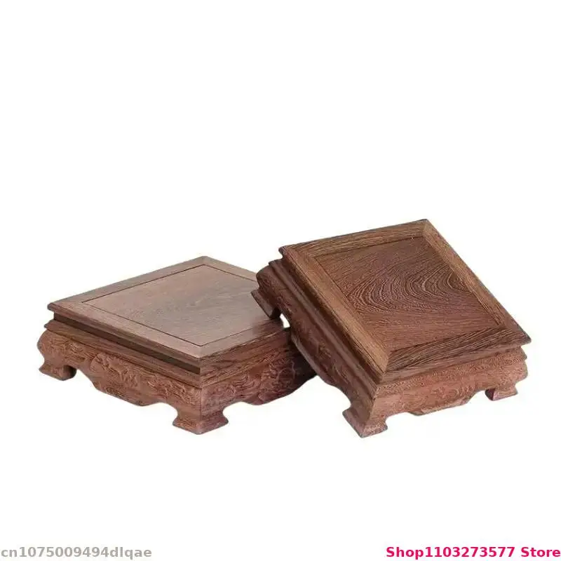 Vintage Solid Wood Display Base Home Model Flower Pot Bonsai Display Pedestal Mini Sculpture Ornament Display Stand