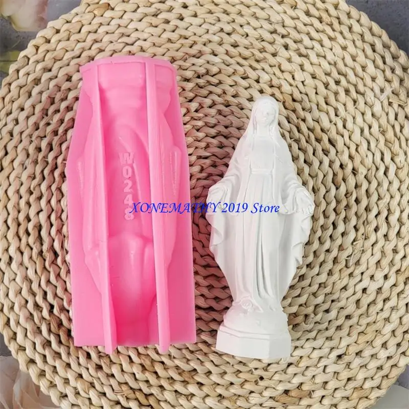 

F42F Fashion Enthusiasts' Smooth Cement Plaster Sturdy Silicone Mould Decoration for Personalize Cups or Containers