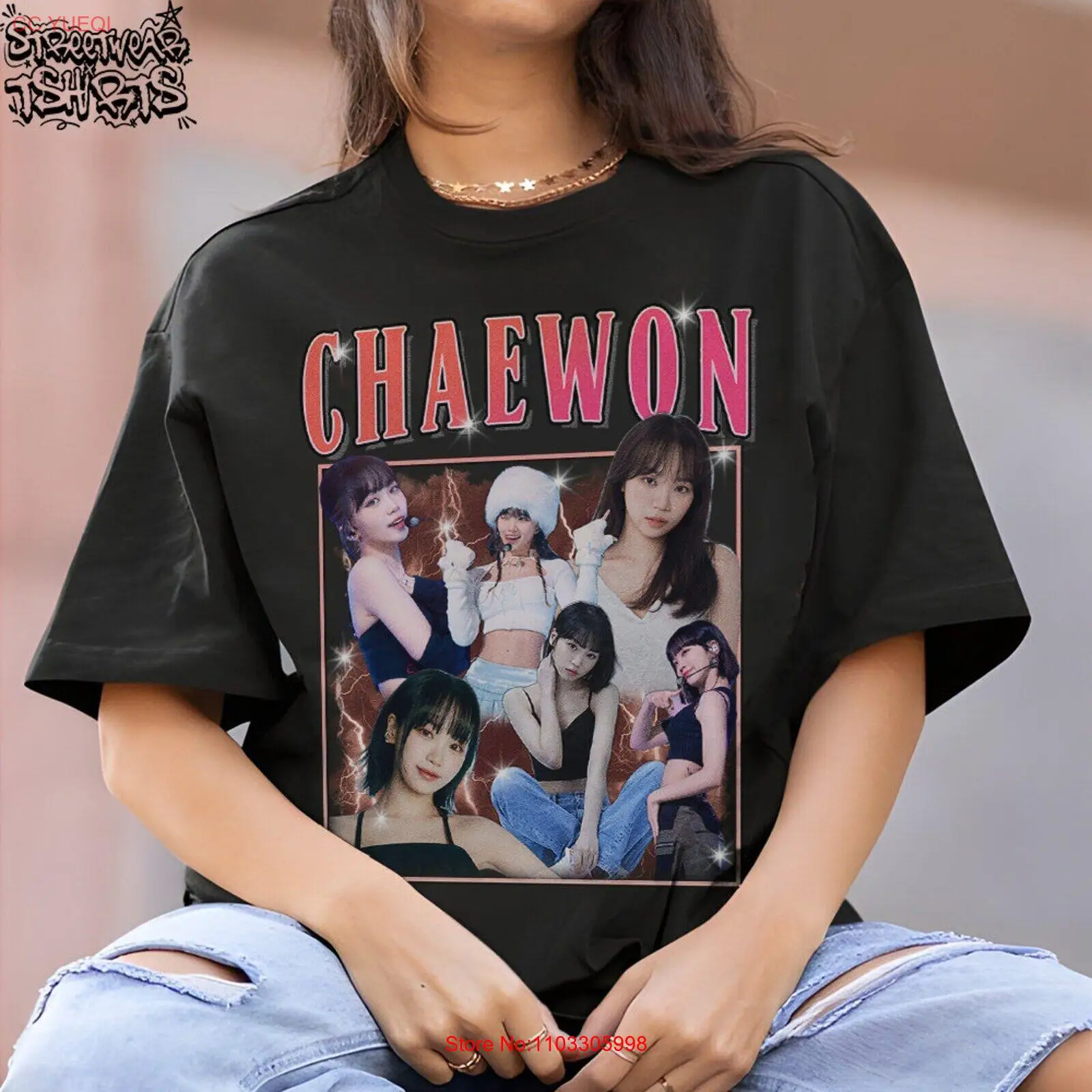Chaewon Grafik hemd, Chaewon Vintage Shirt, Iz * One Shirt T-Shirt Vintage, Chaewon