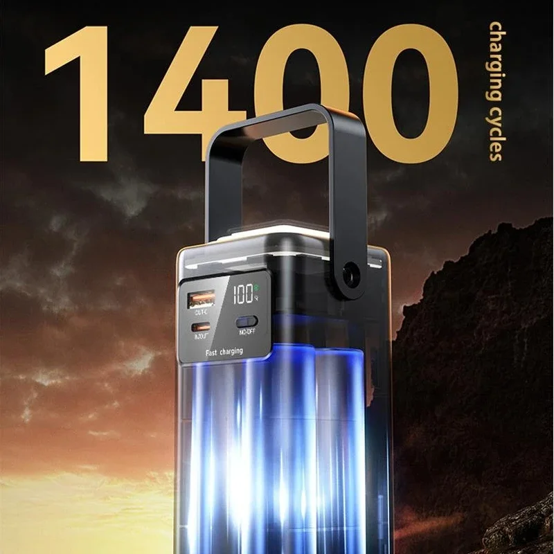 باور بانك قابل للطي 120 وات PD 200000 مللي أمبير في الساعة بطارية خارجية عالية السعة LED باور بانك متنقل مشترك خارجي لهواتف أندرويد آيفون