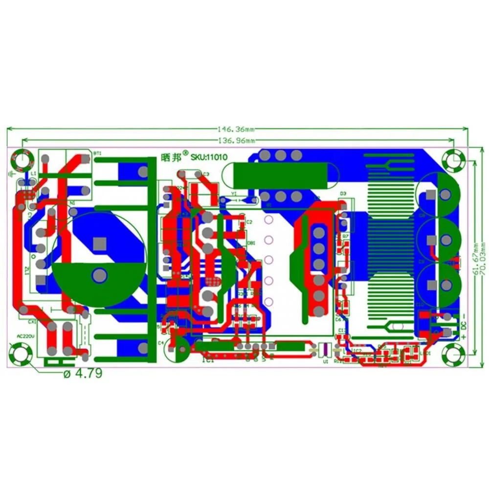 24V 12.5A Switching Power Supply Module 300W High-Power Isolated Power Supply Board AC170-260V to DC24V 12.5A Power Supply Board