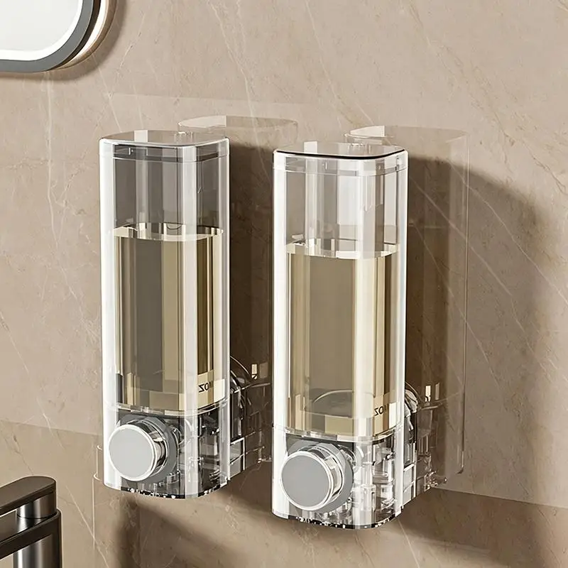 Transparent Wall-Mounted Hand  Dispenser In A Luxurious European Style Hand  Holder For Bathroom And Kitchen