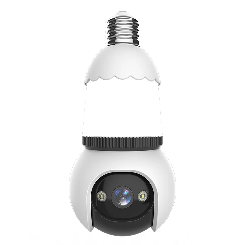 4MP 1440P Tuya APP Full Color E27 Lamp Head Wireless PTZ IP Dome Camera AI Humanoid Detection Home Security Monitor