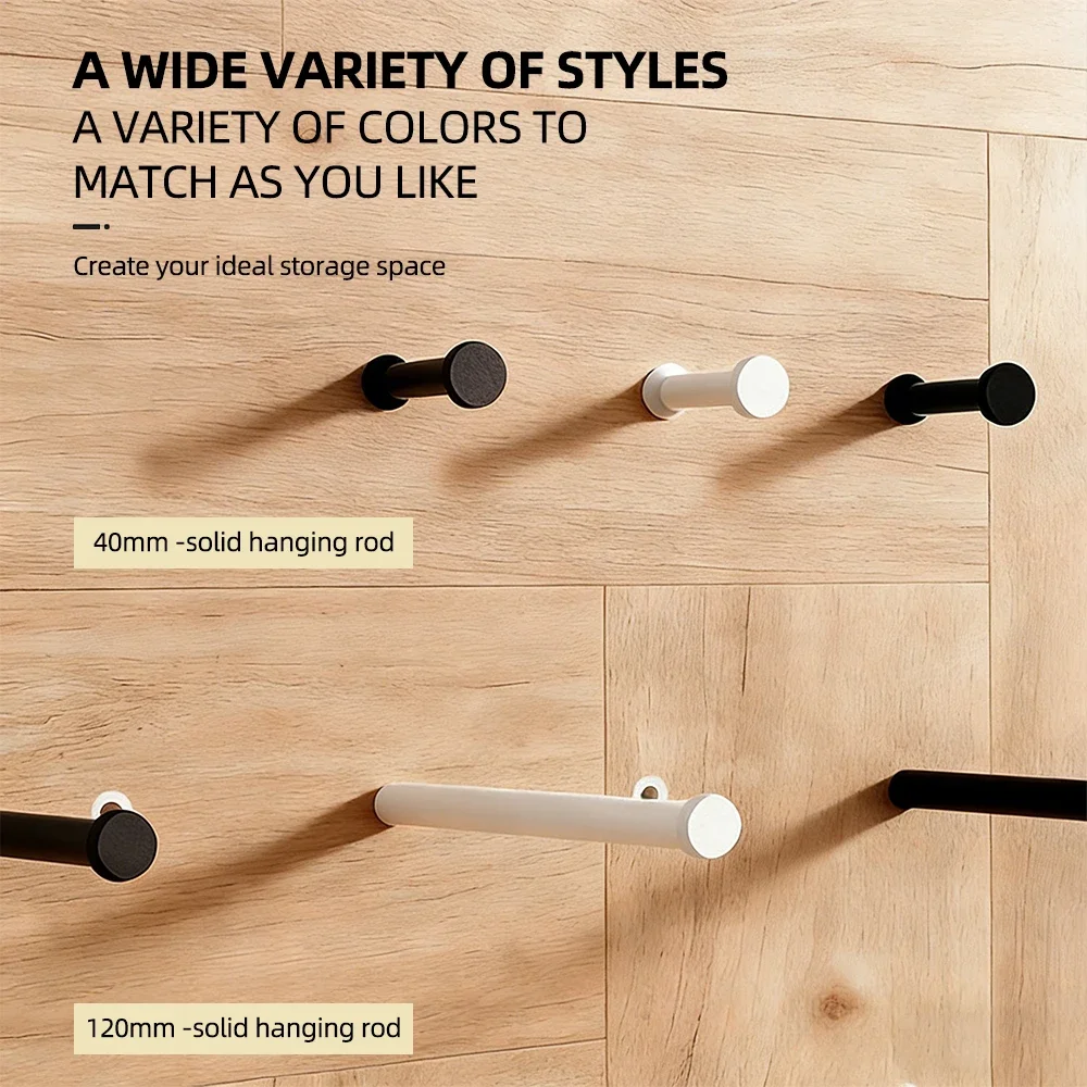 DIY Wooden Hole Board Hanging Rod Accessories Wall Hanging Rack Storage Rack Embedded Hook Bracket Embedded Part Nut