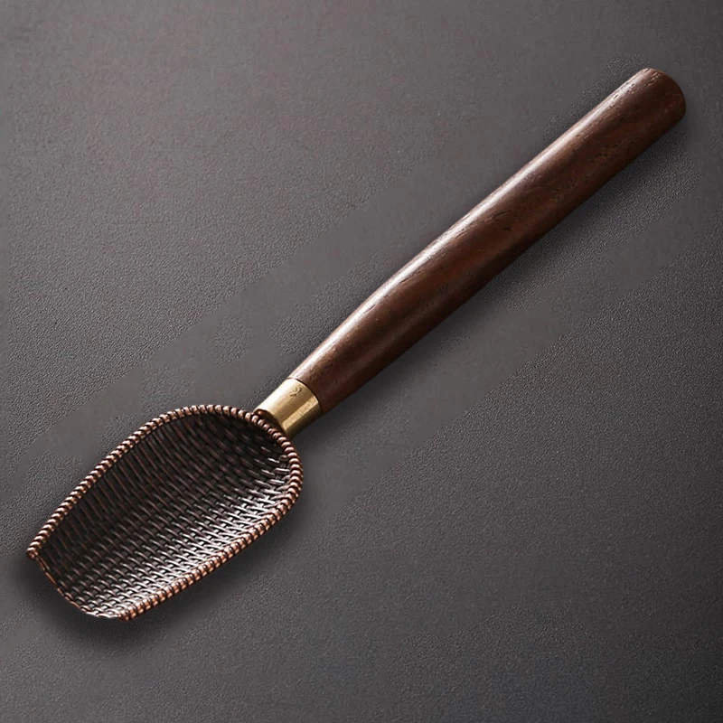 1 قطعة ملعقة شاي الأبنوس ملعقة صغيرة خشب متين الرجعية الإبداعية الشاي مجرفة الشاي KongFu حفل الشاي اكسسوارات هدية