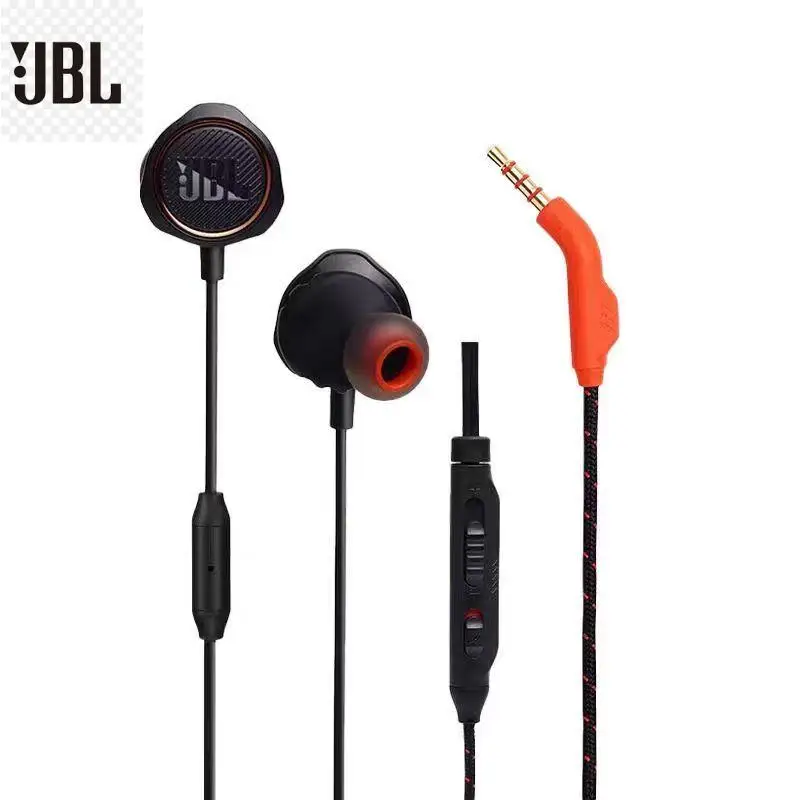 JBL QUANTUM 50 Authentic, Licensed Wired In-Ear Headphones with Enhanced Built-in Microphone and 3.5mm Jack, Ideal for Gaming