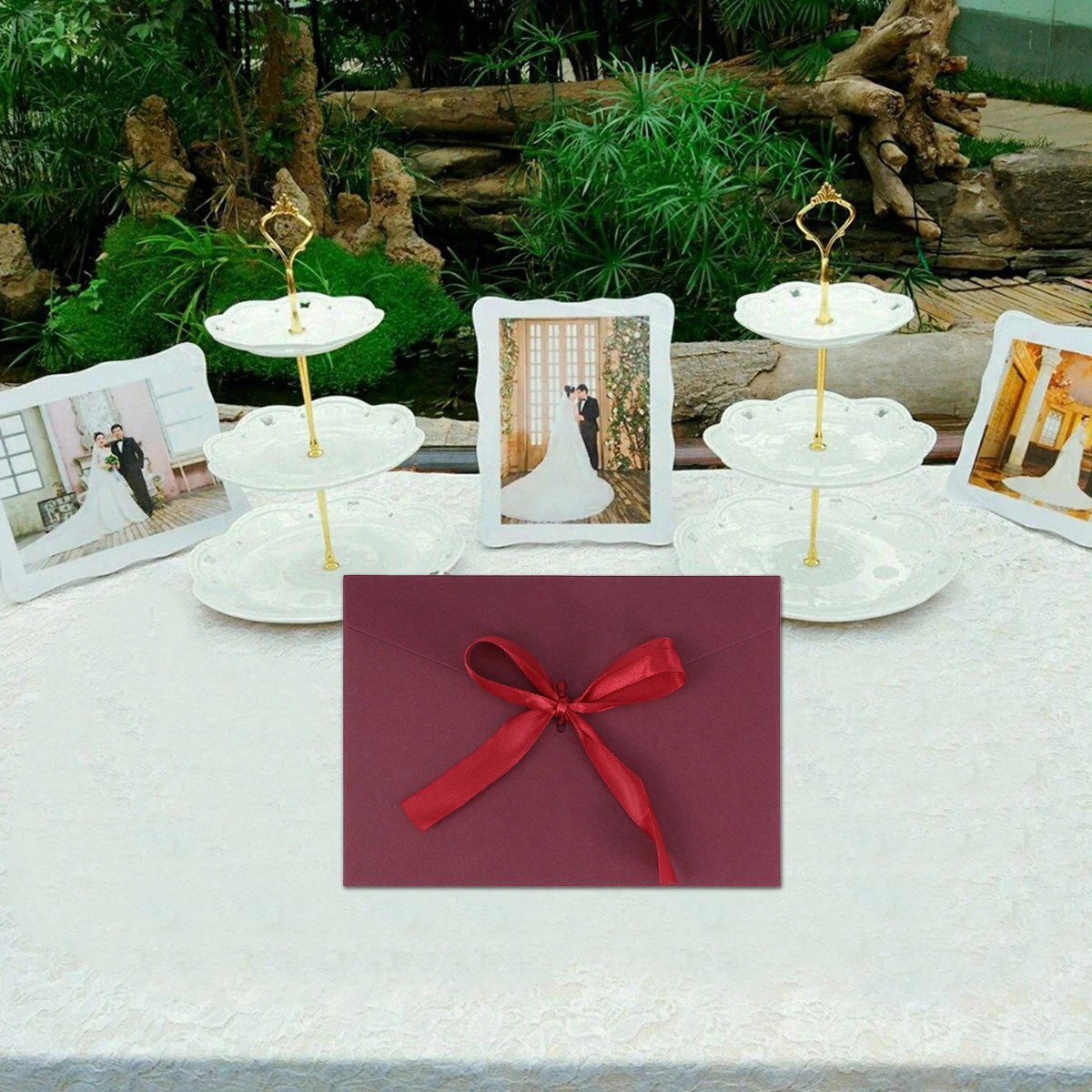 

10 шт. ретро-конвертов 17,5x12,5 см, темно-красные, с креативным бантом, однотонные бумажные конверты для приглашений на свадьбу, день рождения, вечеринку