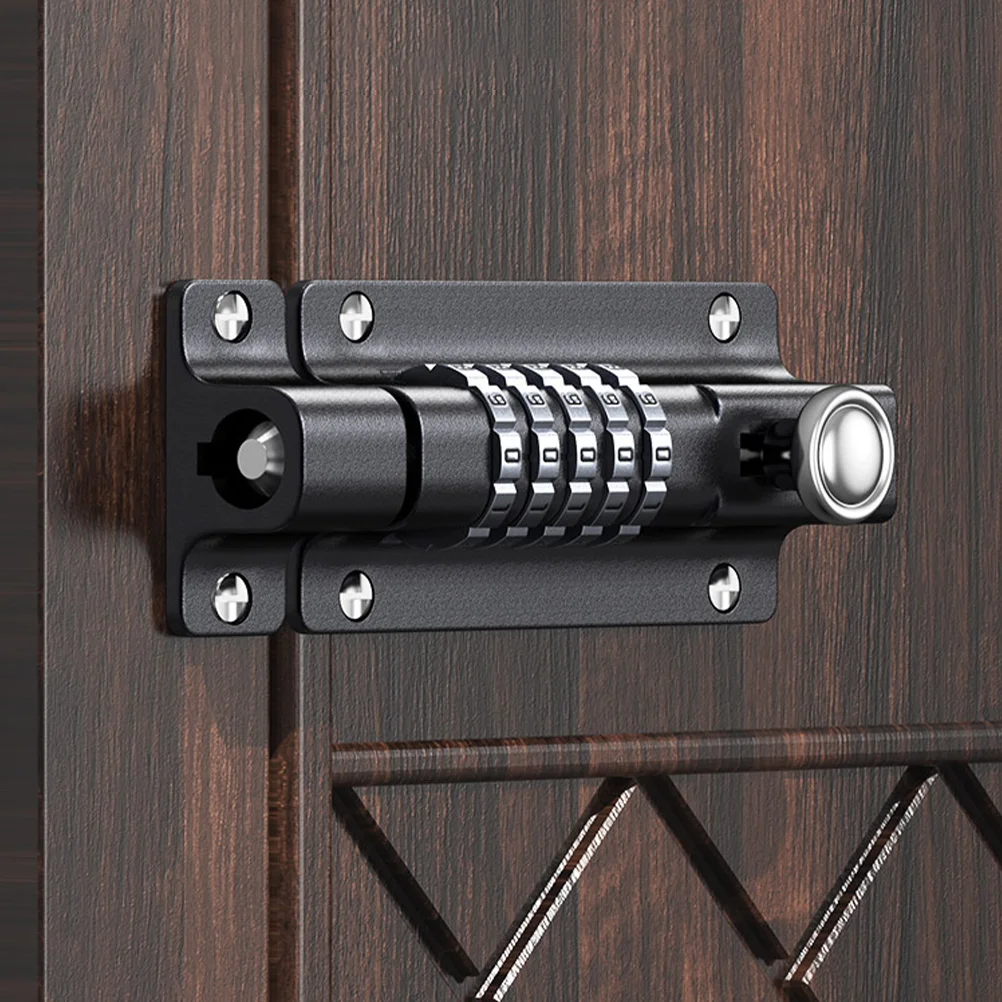 สมาร์ทประตูล็อค Deadbolt Barrel เลื่อนตู้เสื้อผ้าแบบพกพาอัจฉริยะสีดํารวมกันล็อคโรงแรม