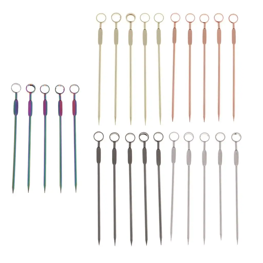 Cocktail Pick Metall Frucht sticks trinken Rühr stäbchen für Party