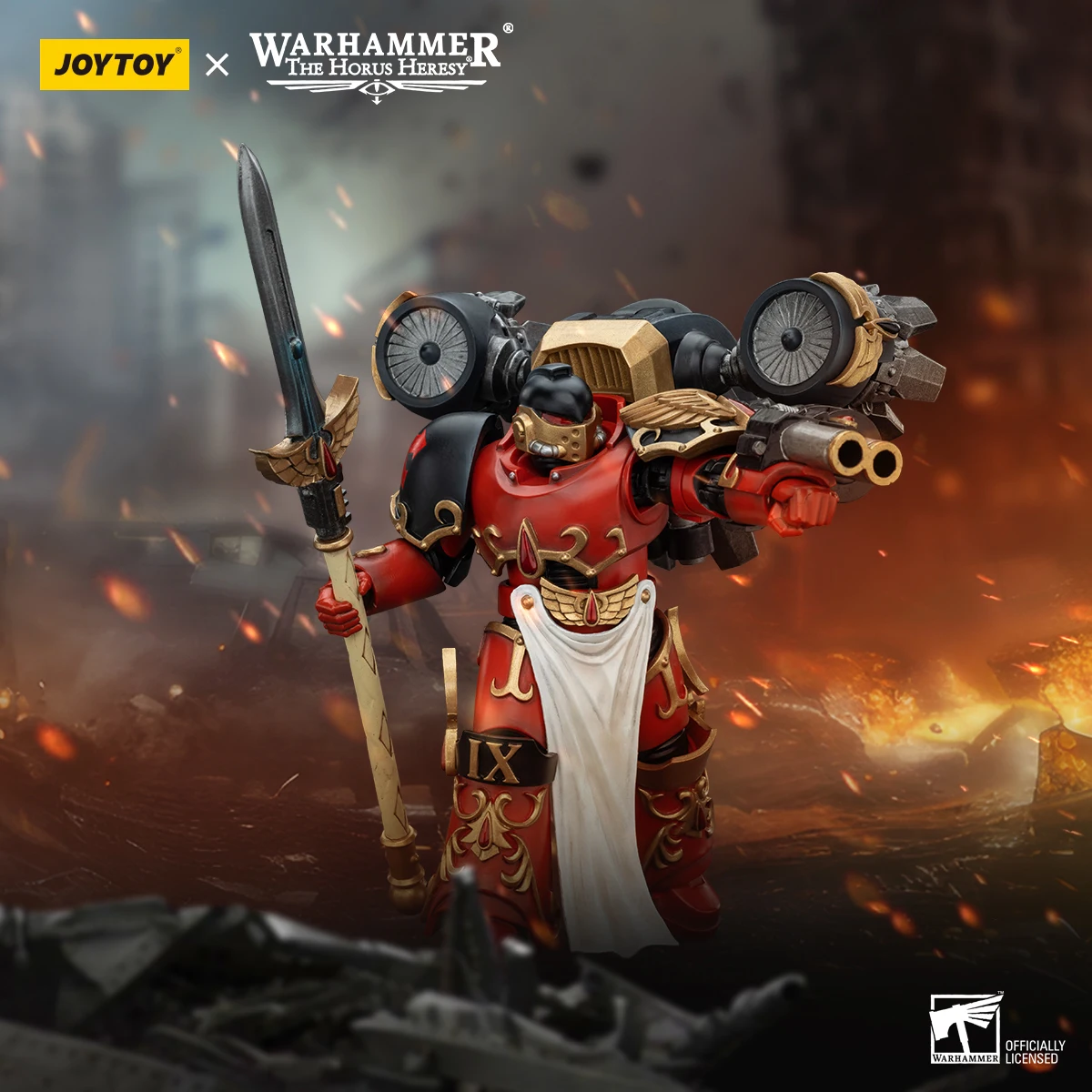 JOYTOY Warhammer 40K 1/18 figura de acción Blood Angels Dawnbreaker Cohort Dawnbreaker 2 figuras de Anime juguetes modelo