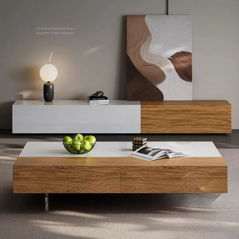 Living room coffee table TV cabinet  minimalist medieval high-end villa