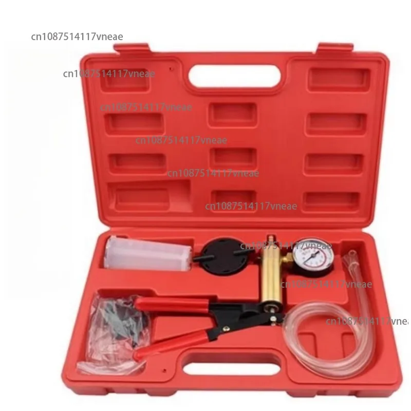 6PCS（1set） Hand Held Vacuum Pump Tester Tool Set Kit Brake Fluid Bleeder Kit