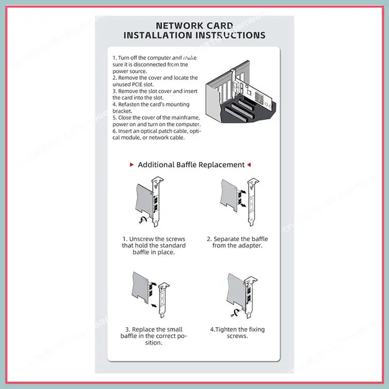 N94R PCIE 10G SFP+ Network Card For Main Control,Full-Height Universal, 10G Rate, PCIE X8 Single SFP+ Network Card NIC