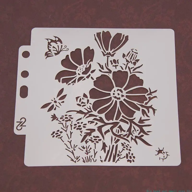 581C Flower Stencils Template Painting Scrapbooking Embossing Stamping Album Crafts