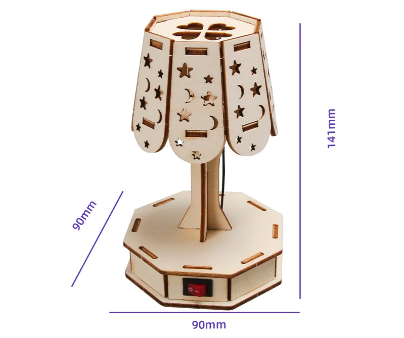 DIY Colorful Small Desk Lamp Technology Production Seven-color Light Experiment Hand-assembled Children's Science Teaching Toys