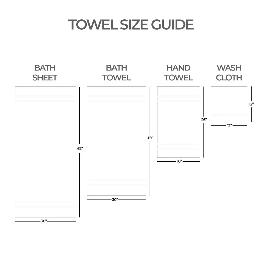 Performance Textured 6-Piece Bath Towel Set, White