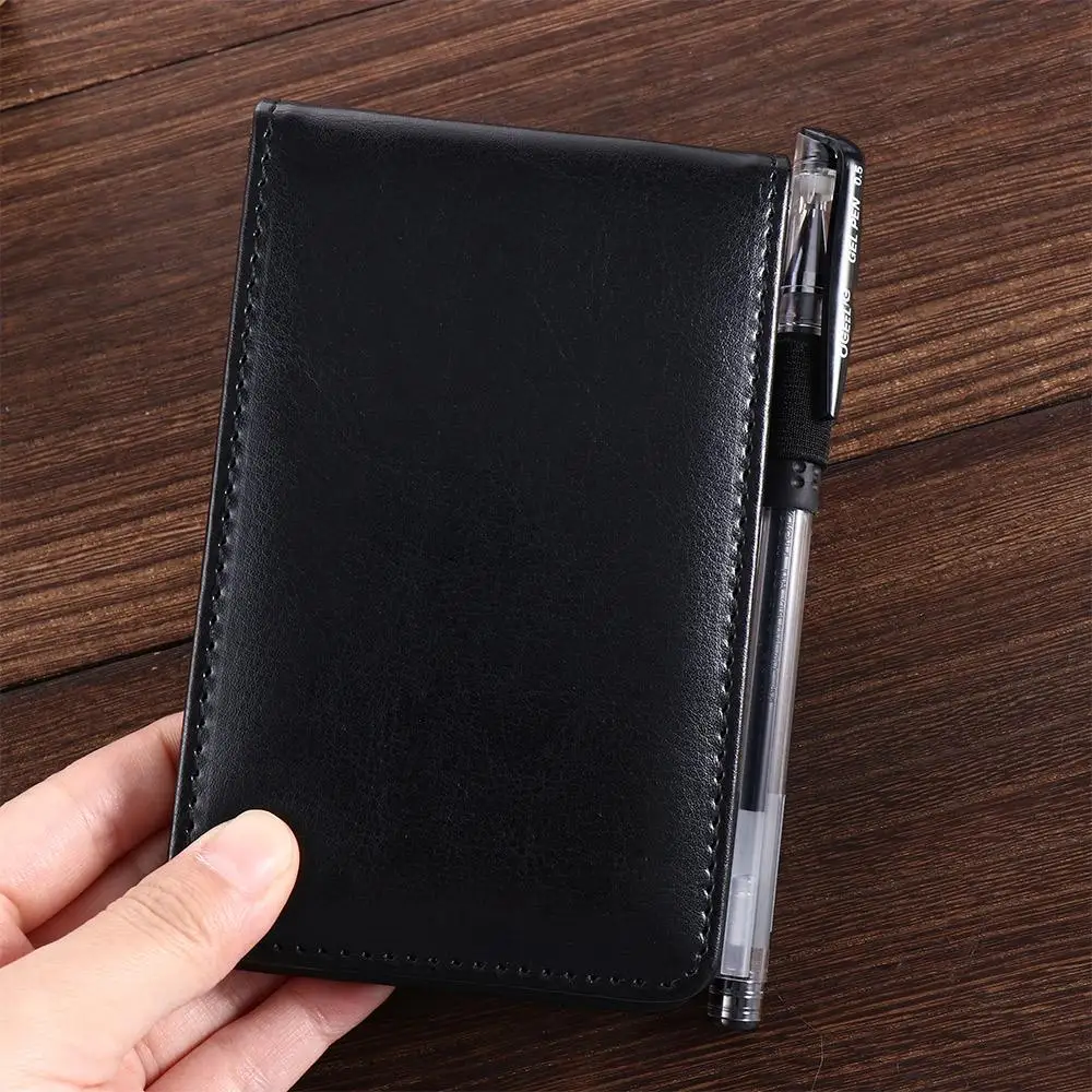 Retro Small Mini Notepad A7 Notebook Multifunction Pocket Planner Leather Cover Business Diary Memos Office Supplies