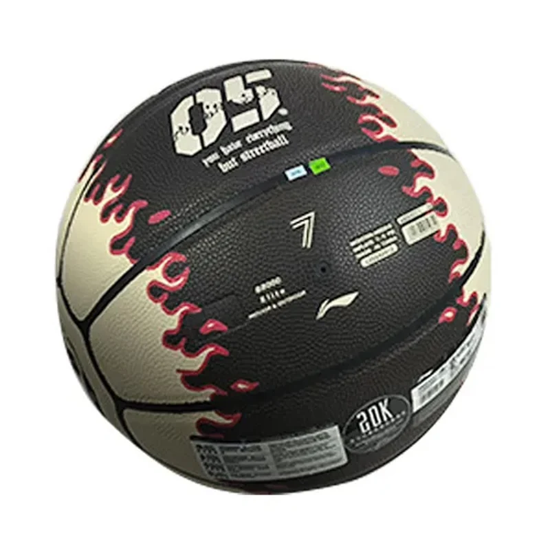 Li-Ning للجنسين BADFIVE Elite كرة سلة أنيقة مقاس احترافي 7 بولي Leather بطانة جلدية Uninflate كرات داخلية خارجية ABQV021