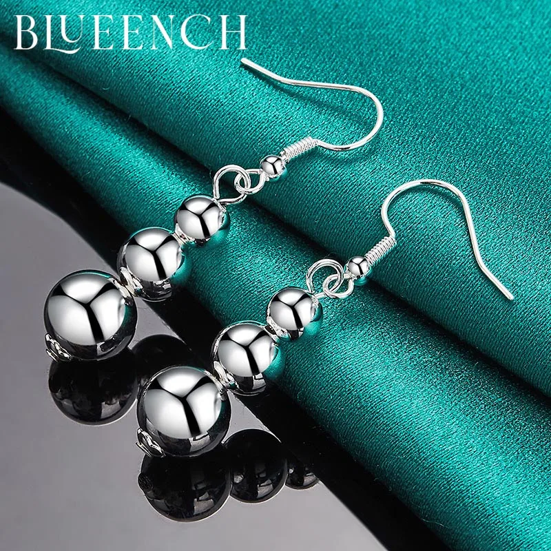 

Blueench 925 Sterling Silver Ball Simple Earrings for Women's Party Birthday Gifts Temperament Fashion Jewelry