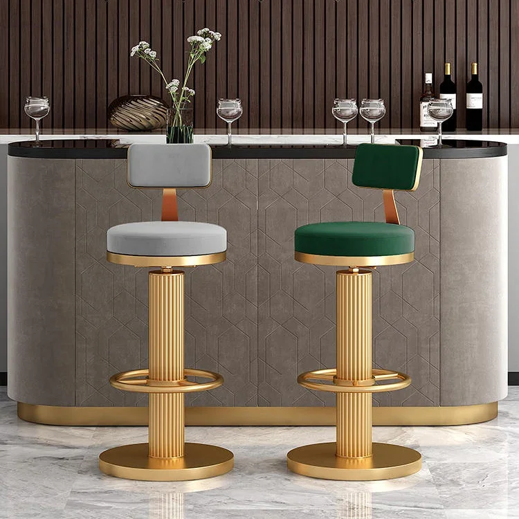 Nowadays, it is popular to have bar stools that rotate and lift, and luxurious backrests for home use