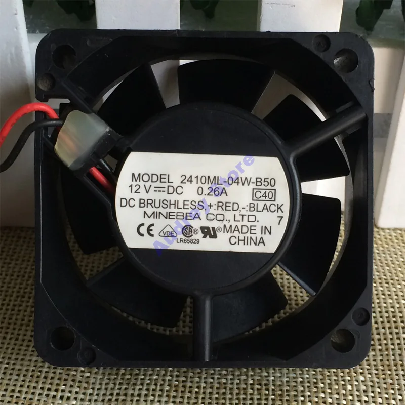 

NMB 2410ML-04W-B50 6025 DC12V 0.26A 3.12W 6cm High volume cooling fan 4900rpm 62.2Pa double ball bearing air blower