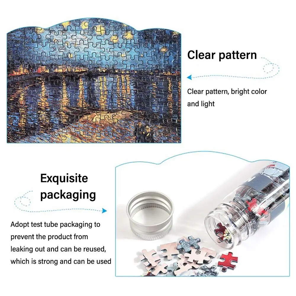 150PCS/Set Creative Oil Painting Jigsaw Puzzles Mini Gifts Puzzle Game Test Tube Oil Painting Jigsaw Adult Children