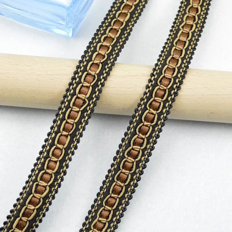 5m/16.4ft each Pack 1.7cm wide silver gold trim fabric sewing curtain curve braid accessory handmade DIY craft ribbon decoration