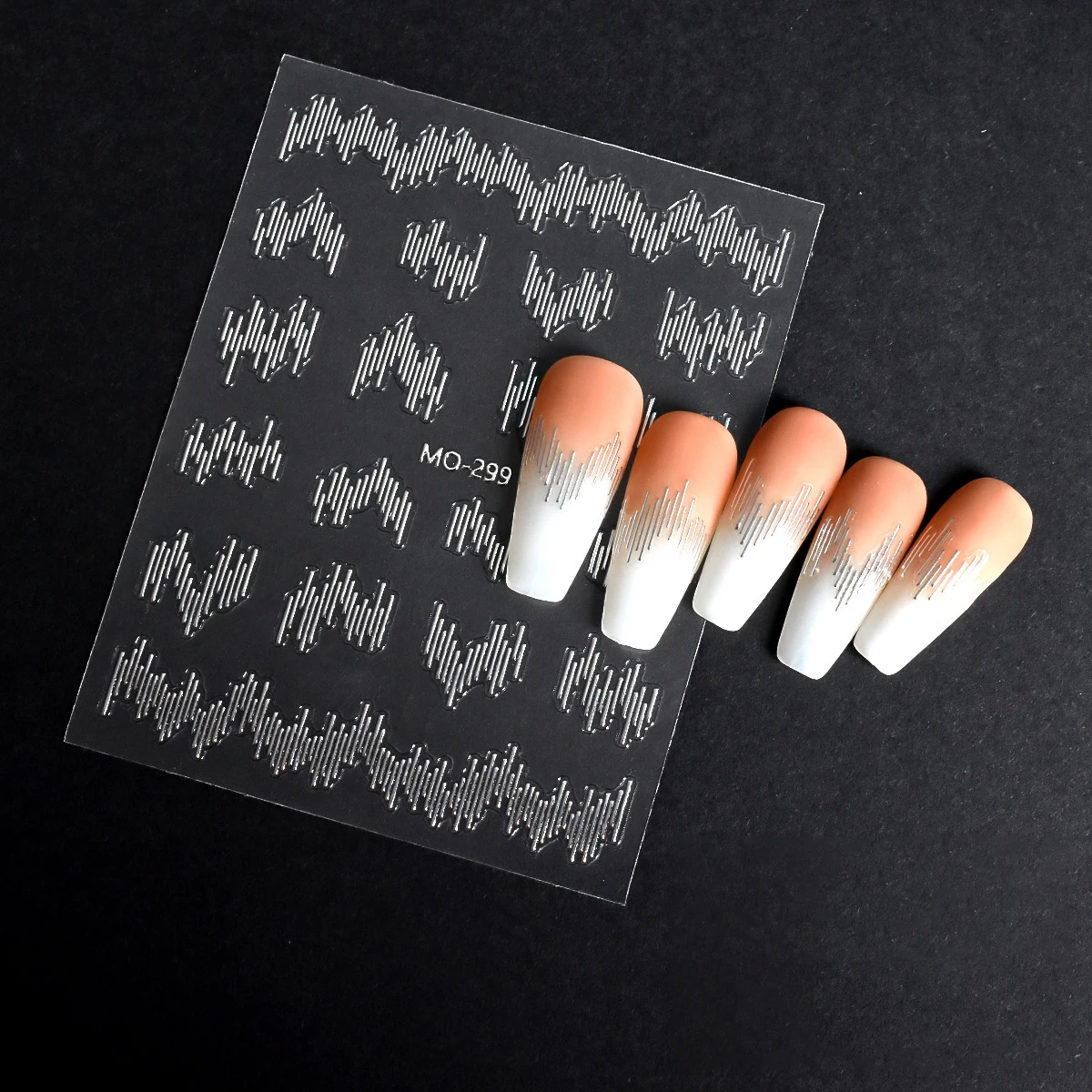 1 sheet 3D Embossed Reflective Nail Sticker, Gold/silver/Laser Color Strip Self Adhesive Nail Art sticker Decoration Nall sticke