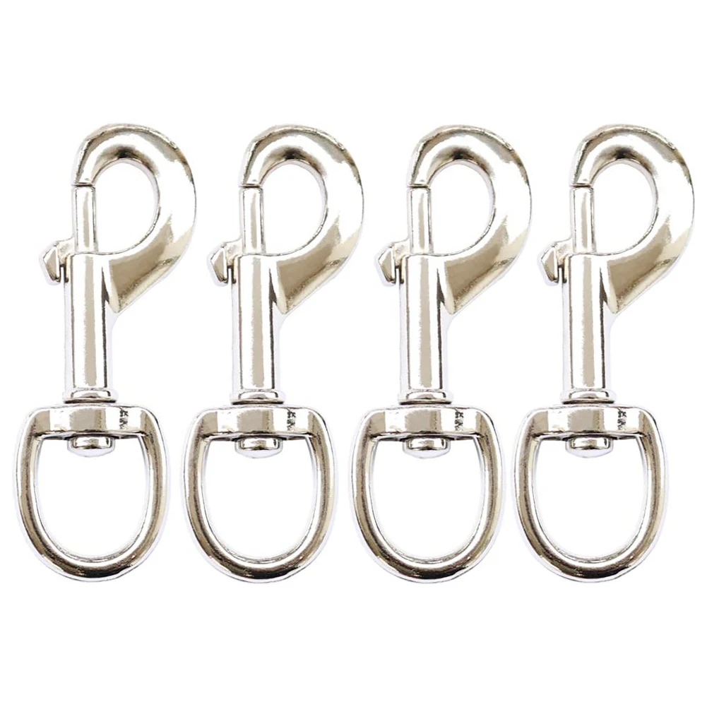 4pcs Flagpole Rotating Spring Hook Flag Swivel Snap Hooks Flagpole Clips Flagpole Parts For Door Latches Securing Cable Crafting