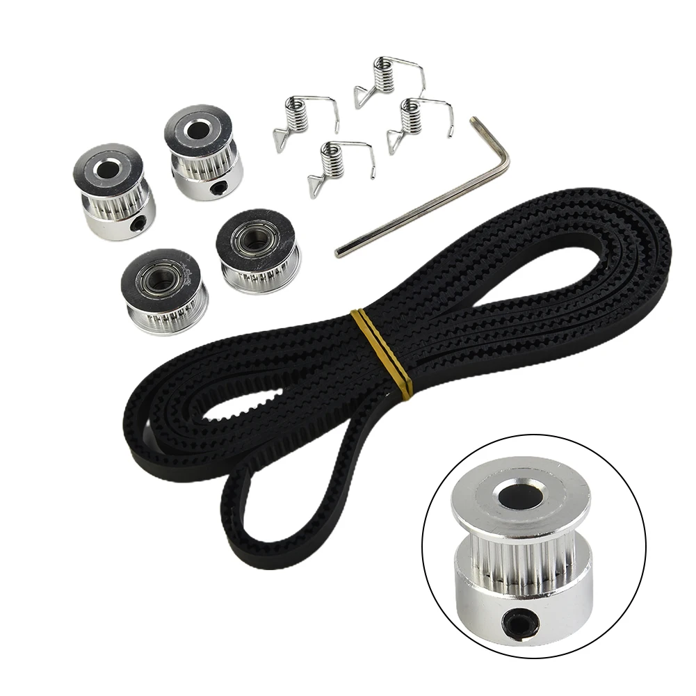 2 Meter Timing Belt Pulley 20 Teeth Bore 5mm &6mm Wide Replacement Kit Accessories Screws Idlers Tool Parts Tension F8M6