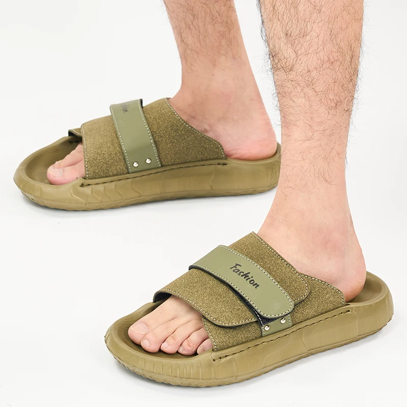 

Personality Men Strap Flip Flops Quick-Dry Anti-Odor Sandals Thick Non-Slip Sole Cushioned Beach Outdoor Slide Shoes Summer‌