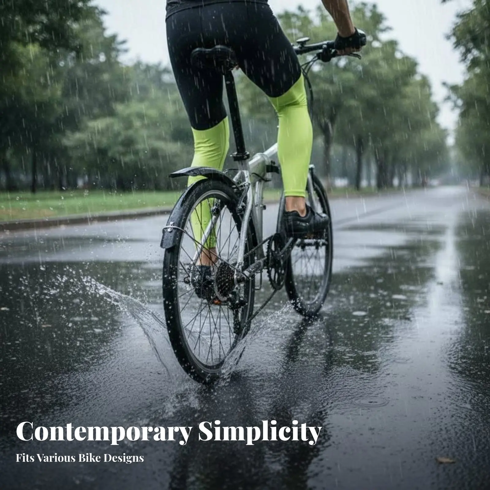 

Cycle Mudguard Set Sturdy Front and Rear Bike Mudguards Reflective Bike Fenders Lightweight Cycling Gear Streamlined Design