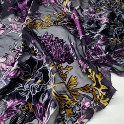 Big Deal Flocked Velvet Fabric Soft Flocked Nylon Viscose 140cm Width Cheongsam Wedding Dress Decoration Material