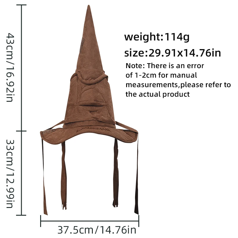 Halloween Witch Hat Cosplay Costume Hat Props Anime Game Film and Television Surrounding Branch School Magic Tree Hat