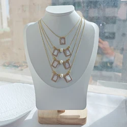 5 pcs/lot New Arrival Catholic Natural Shell Pendant Necklaces Holy Virgin Mary Sacred Heart Freshwater Pearl CZ Charm Necklace
