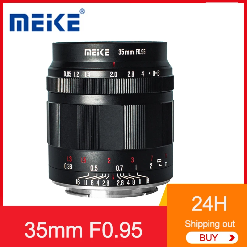 MEKE 35mm F0.95 Camera Lens for Nikon Canon E/X/EFM/Z/M43 Mount Cameras Large Aperture Aps-C Manual Focus For Mirrorless Lens