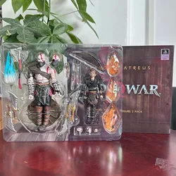 NECA God of War Action Figure Kratos Atreus Ghost of Sparta with Axe Sword Shield Bow and Arrow Model Toys Collection Gift