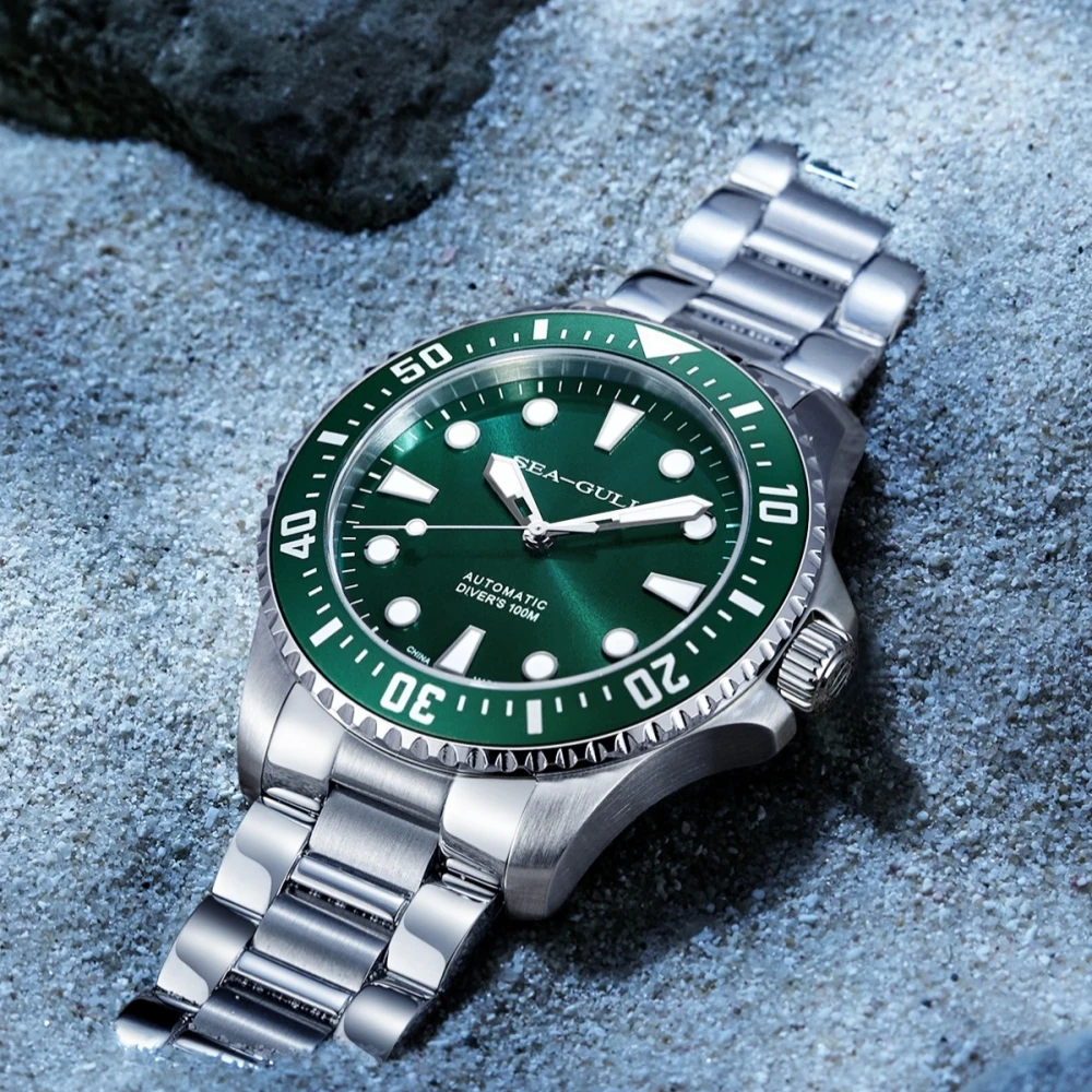 Seagull Diving Men Watch 45mm Ocean Series Mechanical Automatic Watches 100 Meters Waterproof Luminous Watches for Man 6105reloj