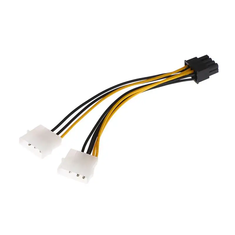 بطاقة الرسومات 8Pin ذكر إلى ثنائي 4Pin أنثى بطاقة الفيديو سلك الطاقة 8 Pin PCI Express إلى كابل الطاقة المزدوج 4 Pin Molex