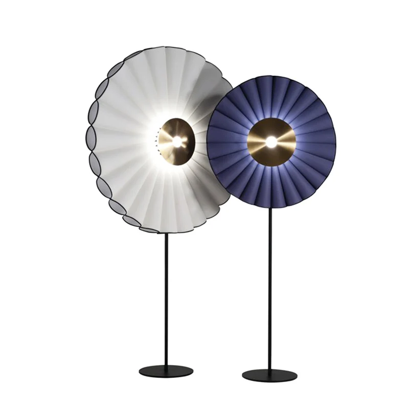 

Blue And Gray Floor Lamp Home Decoration Living Room Office Luminous Metal Light Body