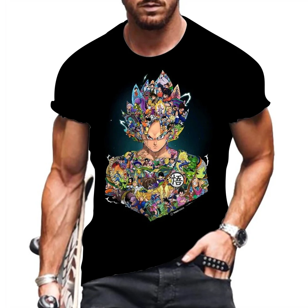 T-shirt Dragon Ball Z pour Homme, Streetwear, Respzed Goku, Harajuku, Style Y2k, Vêtements Vegeta, 2024