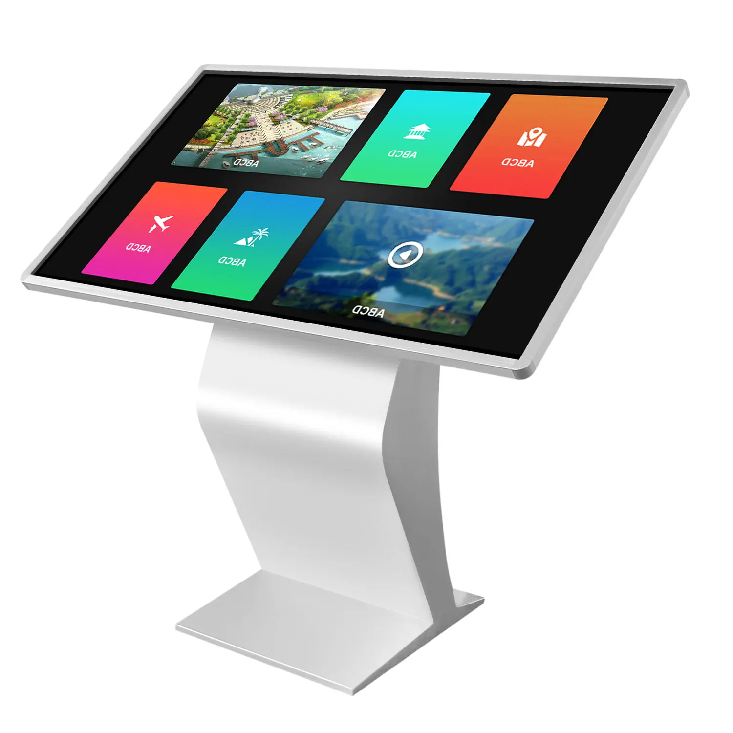 

55 Inch Remote Control Touch Screen Interactive Information Kiosk Wifi 4g Shopping Mall Horizontal Self Service Kiosk