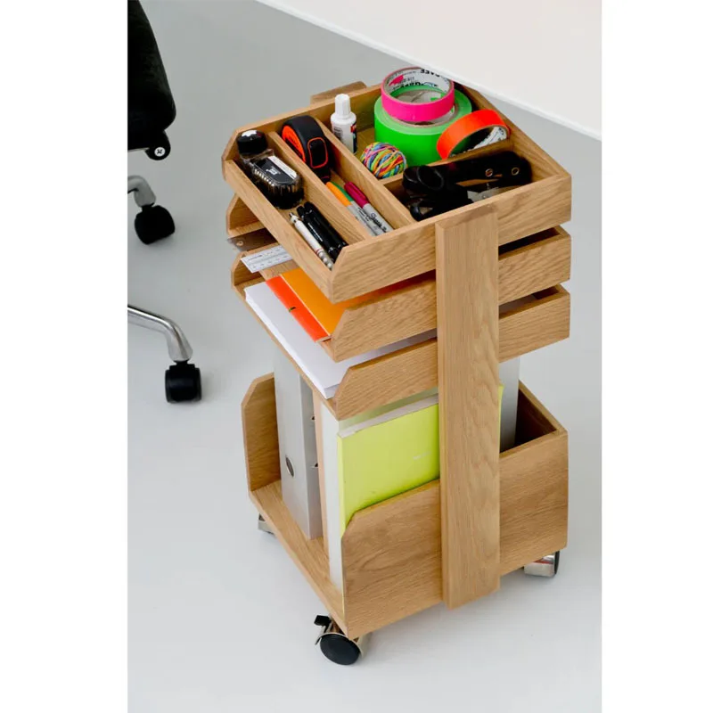 

Wabi-sabi wind living room mobile coffee table simple retro home cart small apartment storage sofa side storage cart