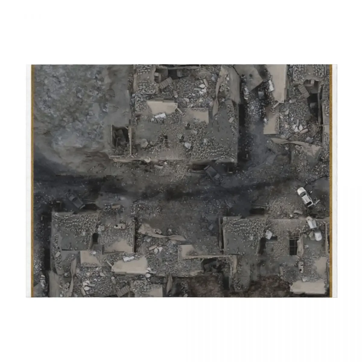 

Modern Ruins Design 001 Battle Map for Tabletop RPG Gaming Miniatures Throw Blanket Bed Fashionable Soft Big Quilt Blankets