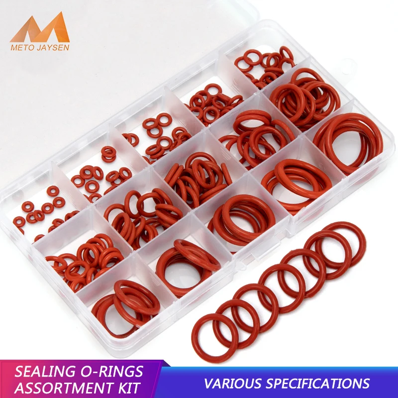 

150PCS/box PCP Paintball VMQ Sealing O-rings OD 6mm-30mm CS 1mm 1.5mm 1.9mm 2.4mm Red Silicone Gasket Replacements