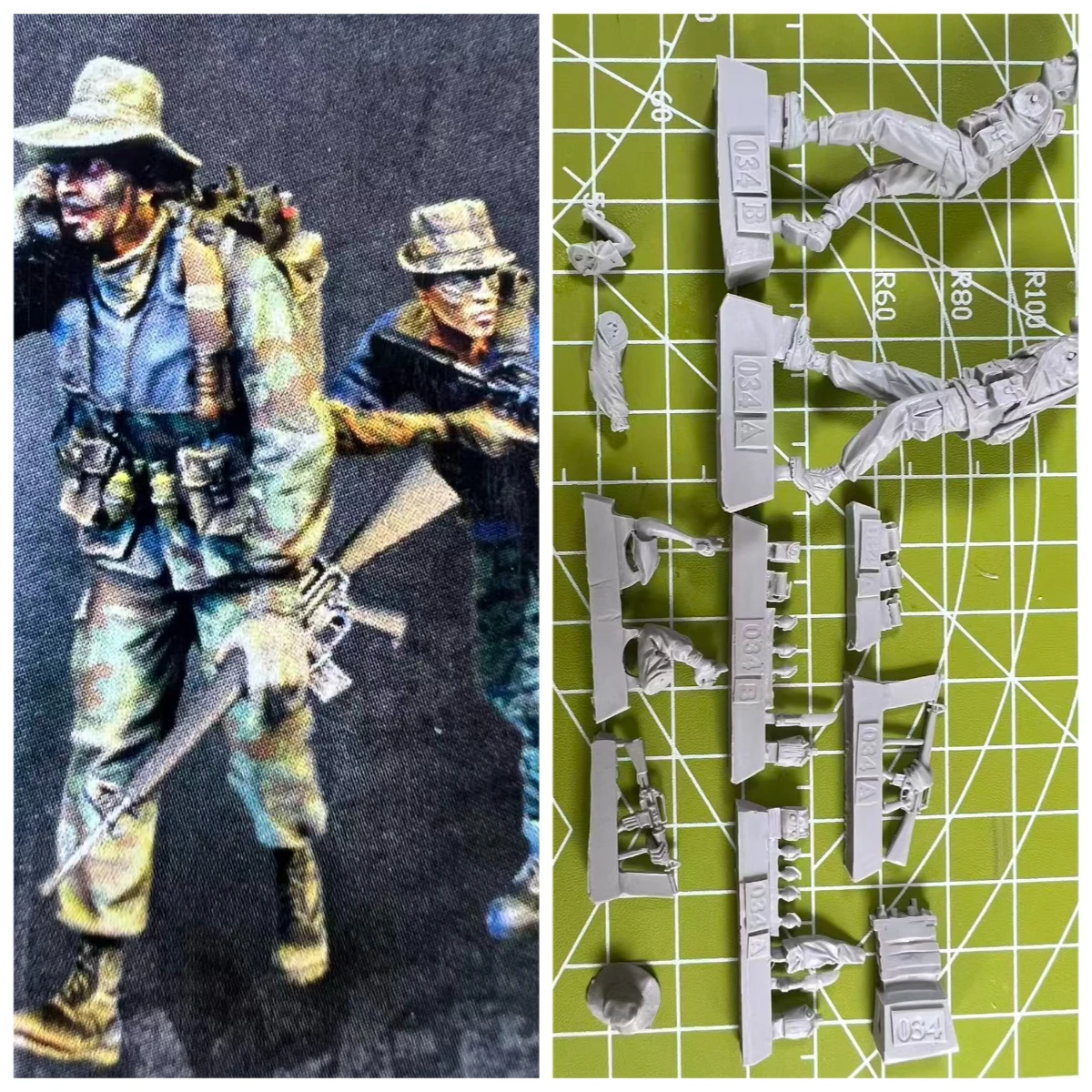 

Precision 1/35 Casting Resin Model US Navy SEAL 2-Person Scene Model Toy Unpainted