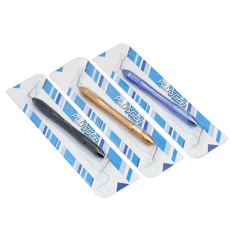 5pcs Dental Gutta Percha Filler Oral Root Canal Filler Endodontic Hand Plugger Vertical Pressure Device Dentistry Fill Tool