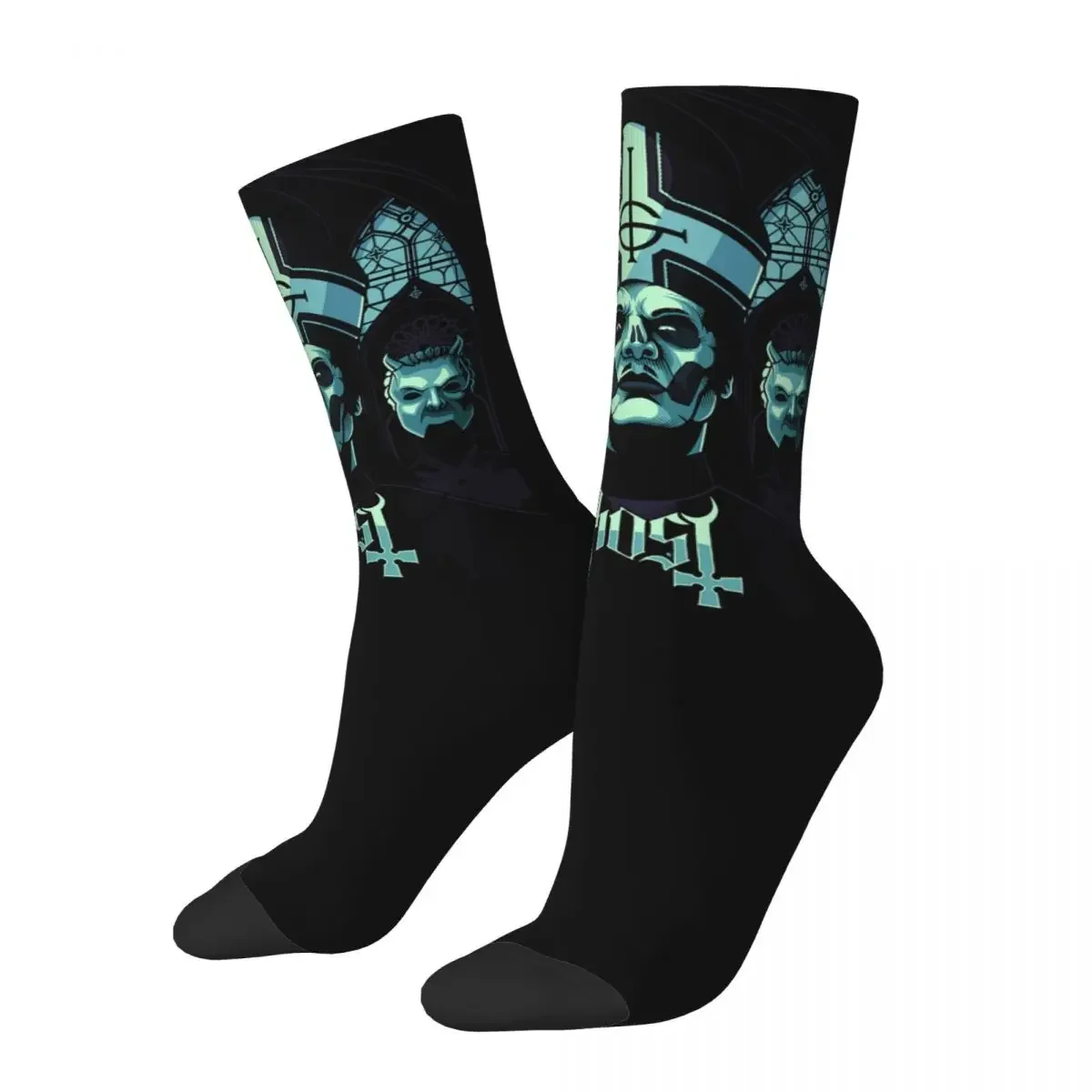 All Seasons Hip-hop Men\'s Women\'s Rock Band Ghost BC Socks Merchandise Print Socks Cotton Best Gifts