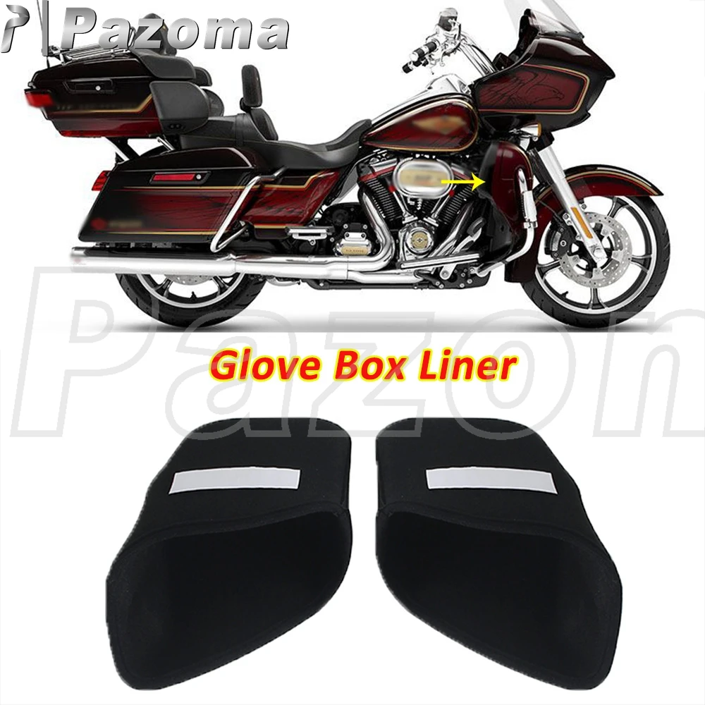 Motorcycle Gloves Box Compartment Liner Inner Bag Harley Touring CVO Road Glide FLTRX ST FLTRXSTSE 2024 FLTRXSE 2023 Felt finish